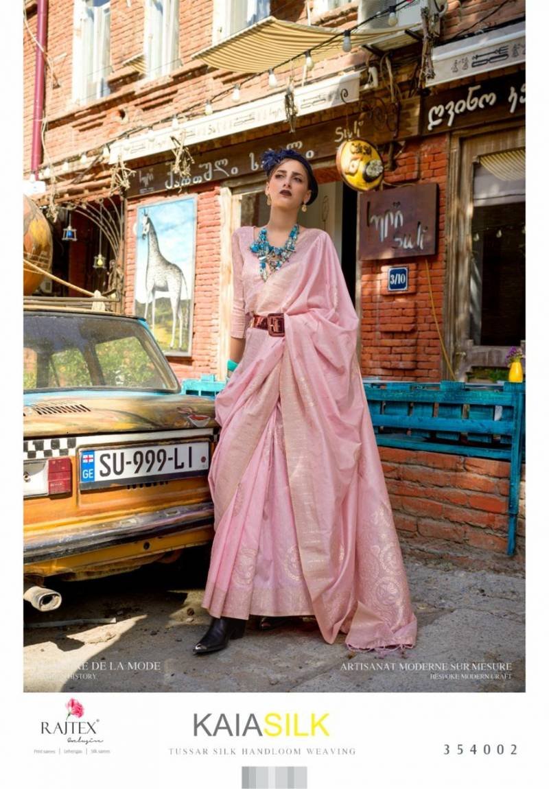 Beautiful Rajtex Kaia Silk Tussar Silk Handloom Party Wear Saree Collection Wholesale 2026