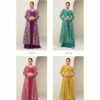 Latest Aashirwad Mor Bagh Gunjan Chinon Silk Indo Western Collection Wholesale 2026