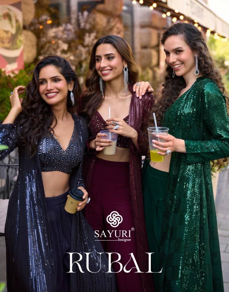 Sayuri Rubal Georgette Embroidered Indo Western Party Wear Collection Wholesale