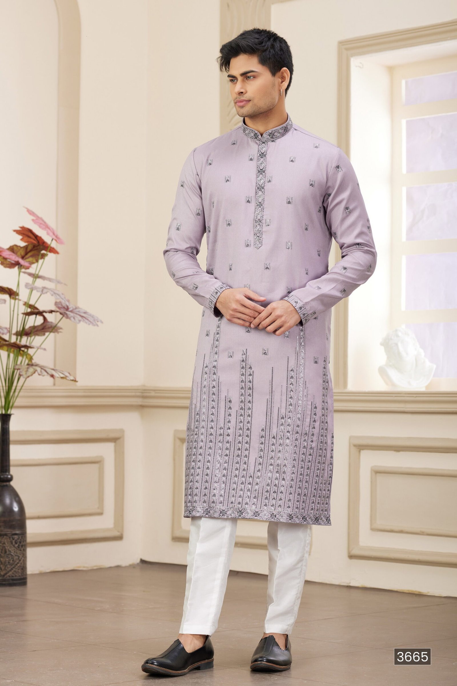 Sumi 3661 Art Silk Mens Kurta Pajama Collection Wholesale