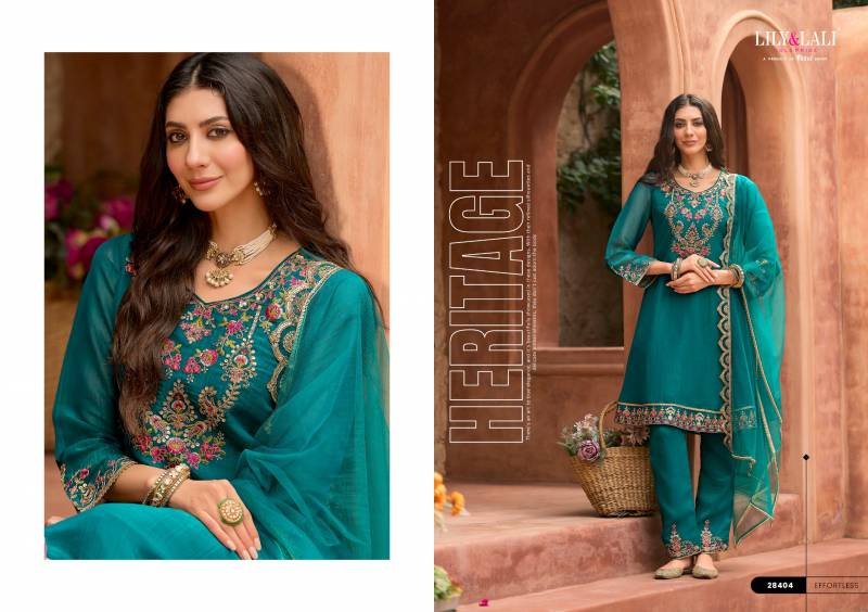 Beautiful Lily And Lali Romania Silk Embroidery Handwork Kurti Pant And Dupatta Collection Wholesale 2026