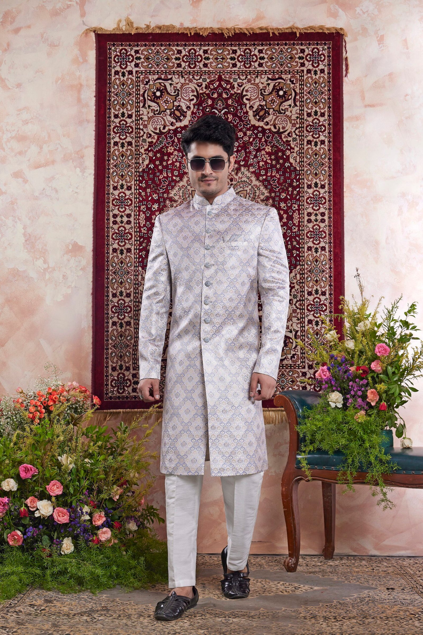 Sumi 3541 Banarasi Jacquard Indo Western Collection Wholesale