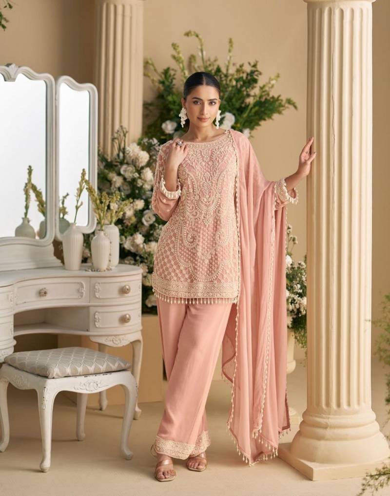 Stylish Sayuri Sana Designer Georgette Embroidered Indo Western Wholesale 2026
