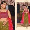 Buy Zeel Golden Palm Designer Georgette Lehenga Collection Wholesale 2026