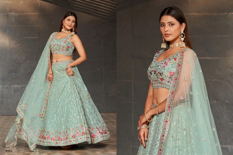 Buy Zeel Golden Palm Designer Georgette Lehenga Collection Wholesale 2026