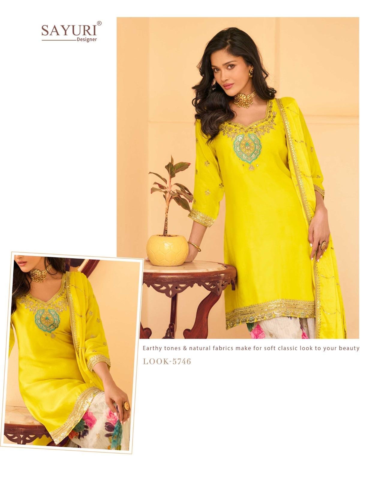 Latest Sayuri Safar Chinon Silk Embroidered Sharara Suit Collection Wholesale 2026