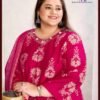 Moksh Plus Size Glory Vol 3 Lichi Rayon Handwork Kurti Pant And Dupatta Wholesale