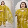 Buy Moksh Plus Size Glory Vol 1 Lichi Viscose Handwork Kurti Pant And Dupatta Wholesale 2026