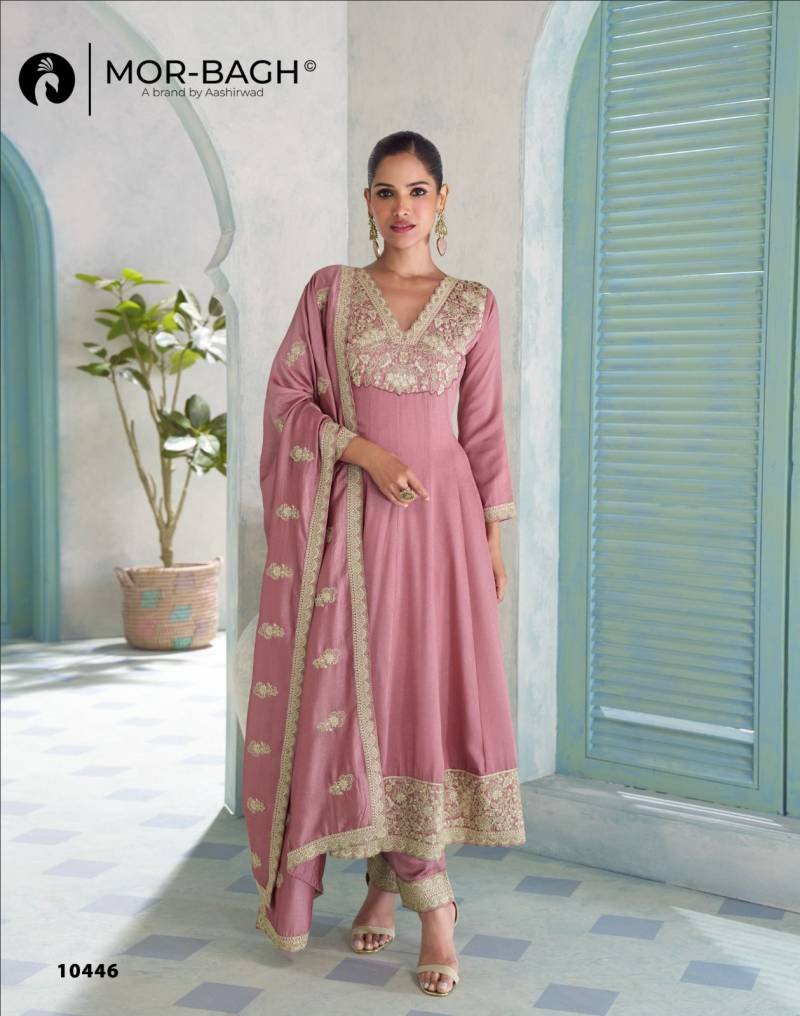 Stylish Aashirwad Mor Bagh Vihanika Silk And Work Designer Salwar Suits Wholesale 2026