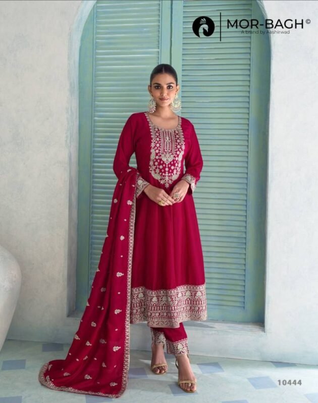 Stylish Aashirwad Mor Bagh Vihanika Silk And Work Designer Salwar Suits Wholesale 2026