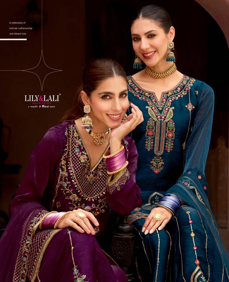 Buy Lily And Lali Andorra Fancy Silk Embroidery Work Kurti Pant And Dupatta Wholesale 2026