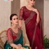 Tfh Sandal Wood 15 Designer Party Wear Fancy Saree Collection Wholesale
