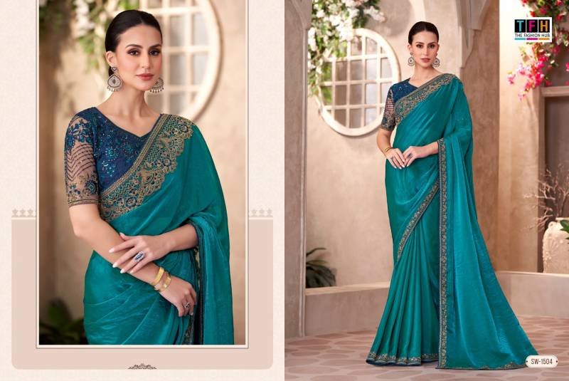 Stylish Tfh Sandal Wood 15 Designer Party Wear Fancy Saree Collection Wholesale 2026