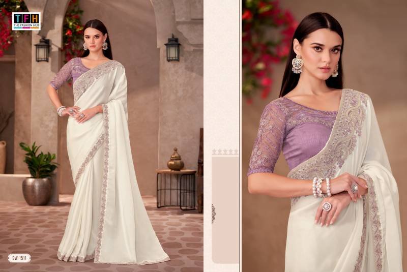 Stylish Tfh Sandal Wood 15 Designer Party Wear Fancy Saree Collection Wholesale 2026