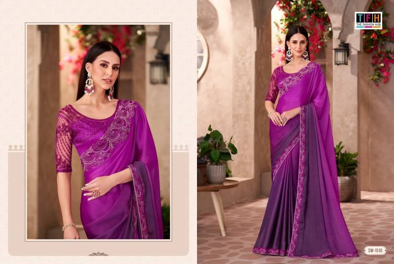 Stylish Tfh Sandal Wood 15 Designer Party Wear Fancy Saree Collection Wholesale 2026