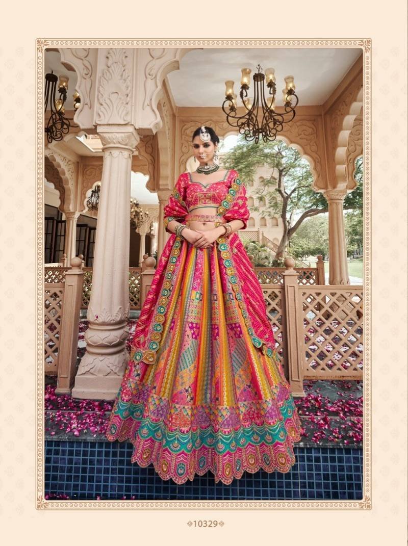 Rayol Vrindavan Vol 59 Banarasi Silk Designer Lehenga Choli Collection Wholesale