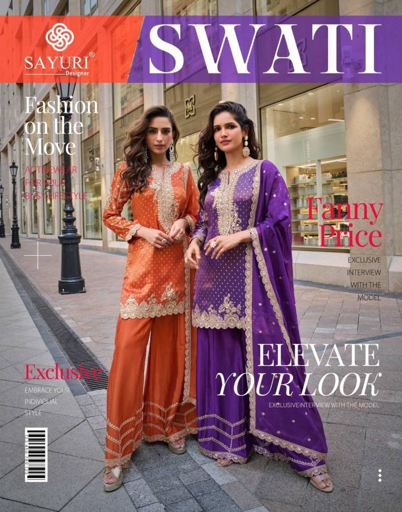 Sayuri Swati Viscose Simar Embroidered Designer Salwar Kameez Wholesale