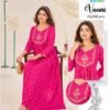 Stylish Blue Hills Vaani Rayon With Foil Printed Anarkali Kurtis Collection Wholesale 2026