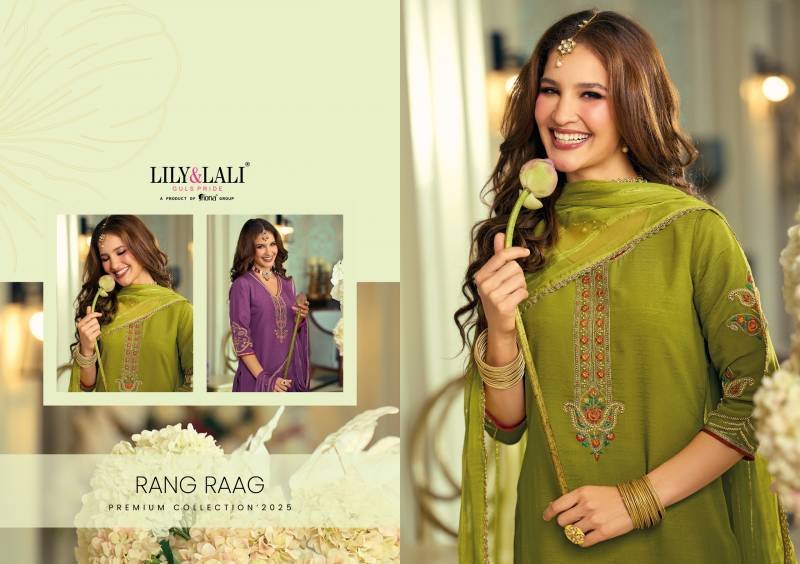 Beautiful Lily And Lali Rang Rang Viscose Fancy Silk Embroidery Kurti Pant And Dupatta Wholesale 2026