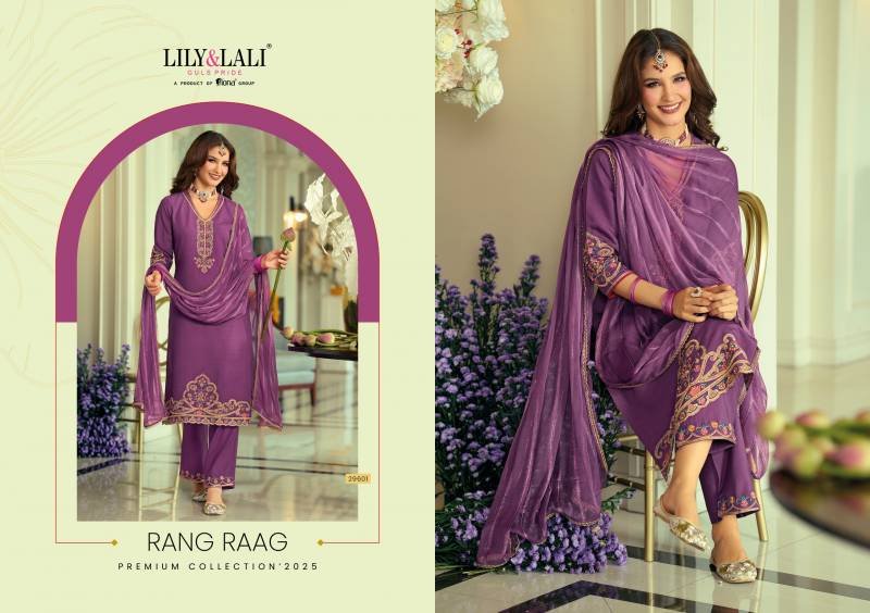 Beautiful Lily And Lali Rang Rang Viscose Fancy Silk Embroidery Kurti Pant And Dupatta Wholesale 2026