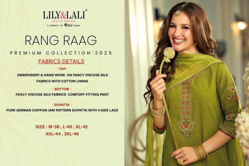 Beautiful Lily And Lali Rang Rang Viscose Fancy Silk Embroidery Kurti Pant And Dupatta Wholesale 2026