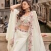 Buy Sayuri Melodi Chinon Jacquard Silk Designer Top Bottom And Shrug Wholesale 2026