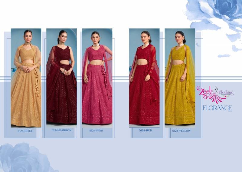 Latest Zeel Florance Vol 3 Georgette Designer Party Wear Lehenga Choli Collection Wholesale 2026