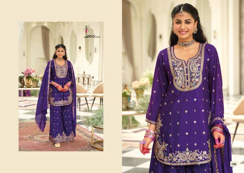 Stylish Eba Saaj Chinon Embroidery Work Designer Salwar Kameez Suits Wholesale 2026