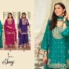 Stylish Eba Saaj Chinon Embroidery Work Designer Salwar Kameez Suits Wholesale 2026