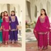 Stylish Eba Saaj Chinon Embroidery Work Designer Salwar Kameez Suits Wholesale 2026