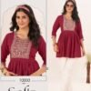 Stylish Blue Hills Sofia Vol 10 Rayon With Work Casual Wear Short Top Collection Wholesale 2026