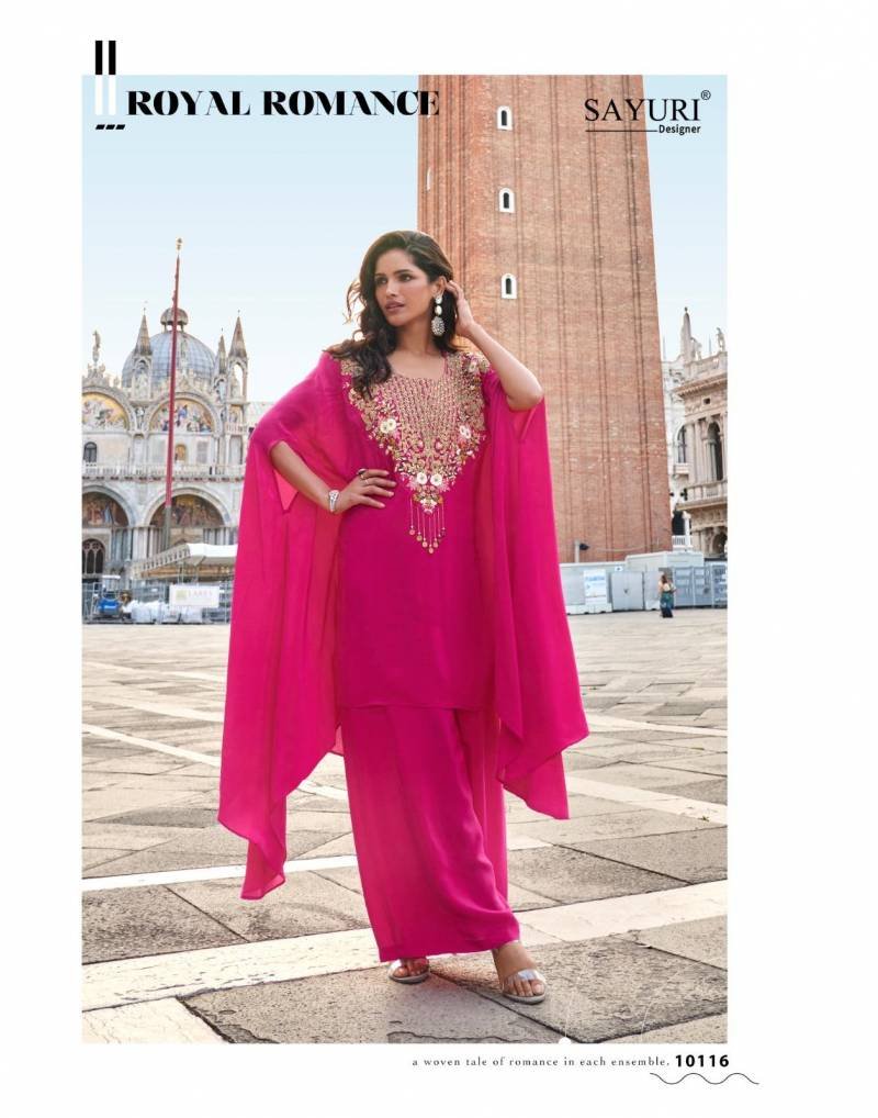 Beautiful Sayuri Avika French Crepe Silk Embroidered Designer Salwar Kameez Wholesale 2026