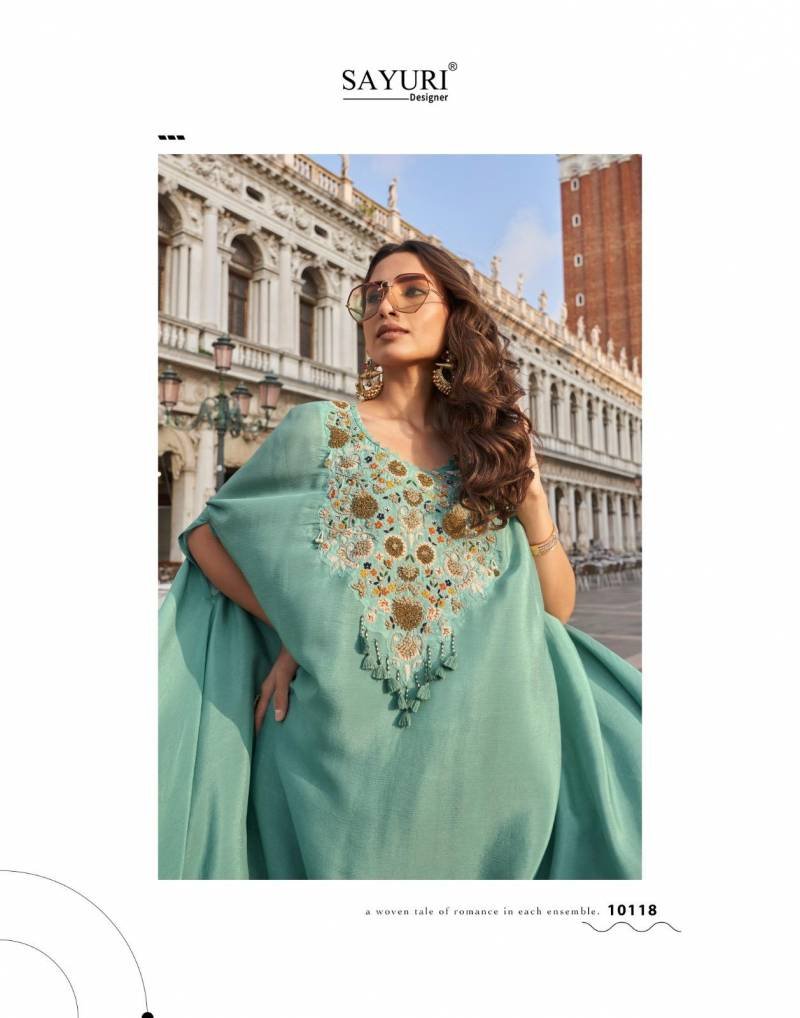 Beautiful Sayuri Avika French Crepe Silk Embroidered Designer Salwar Kameez Wholesale 2026