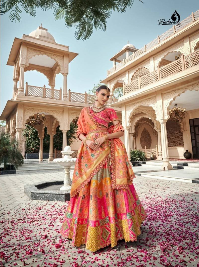 Royal Vrindavan Vol 59 Banarasi Silk Zarkan Designer Bridal Lehenga Choli Wholesale