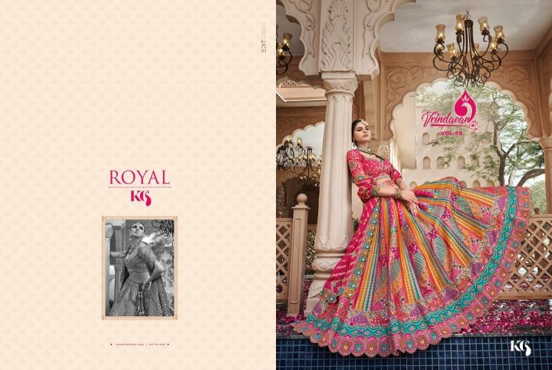 Buy Royal Vrindavan Vol 59 Banarasi Silk Zarkan Designer Bridal Lehenga Choli Wholesale 2026