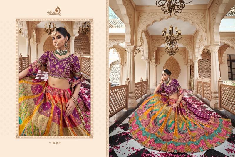 Buy Royal Vrindavan Vol 59 Banarasi Silk Zarkan Designer Bridal Lehenga Choli Wholesale 2026