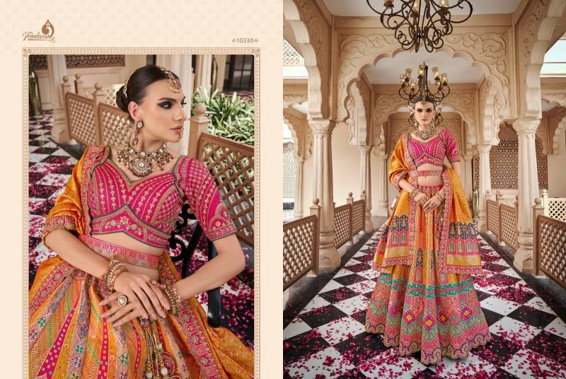 Buy Royal Vrindavan Vol 59 Banarasi Silk Zarkan Designer Bridal Lehenga Choli Wholesale 2026
