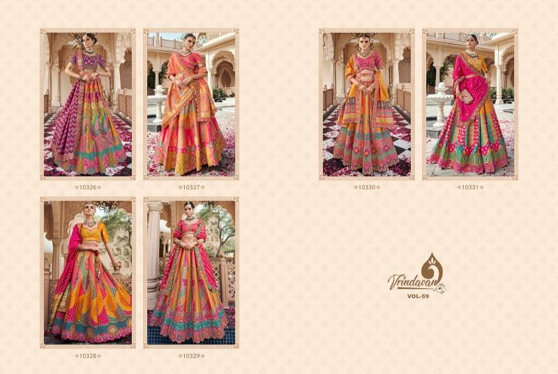 Buy Royal Vrindavan Vol 59 Banarasi Silk Zarkan Designer Bridal Lehenga Choli Wholesale 2026