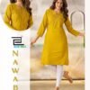 Beautiful Blue Hills Nawab Vol 18 Rayon Embroidered Work Casual Wear Kurti Wholesale 2026