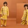 Beautiful Clleora Nazrana Kids Viscose Silk Embroidered Work Kurta Pant And Koti Wholesale 2026