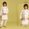 Beautiful Clleora Nazrana Kids Viscose Silk Embroidered Work Kurta Pant And Koti Wholesale 2026