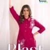 Blue Hills Blast Rayon Casual Wear Top And Bottom Collection Wholesale
