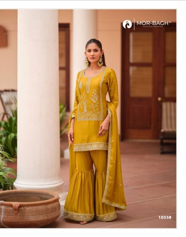 Stylish Aashirwad Mor Bagh Mohini Silk Satin Designer Salwar Kameez Suits Wholesale 2026