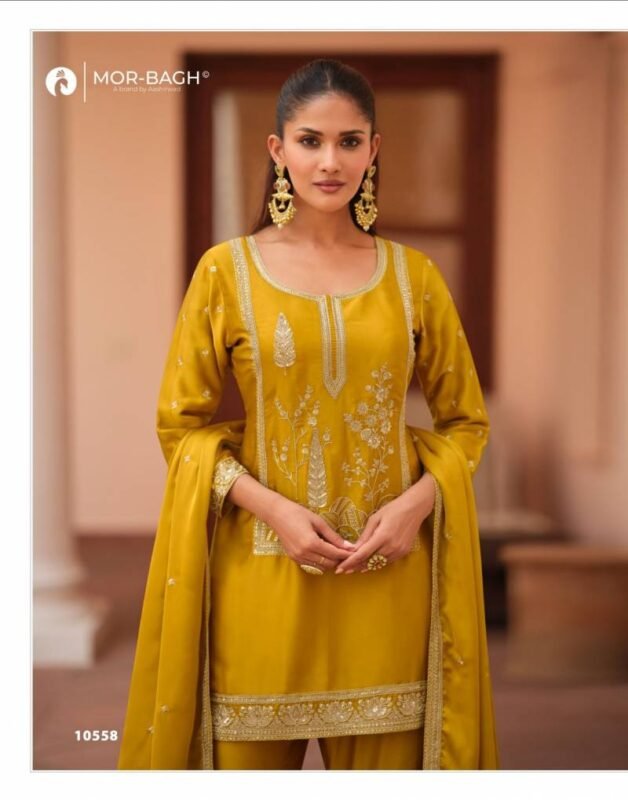 Stylish Aashirwad Mor Bagh Mohini Silk Satin Designer Salwar Kameez Suits Wholesale 2026