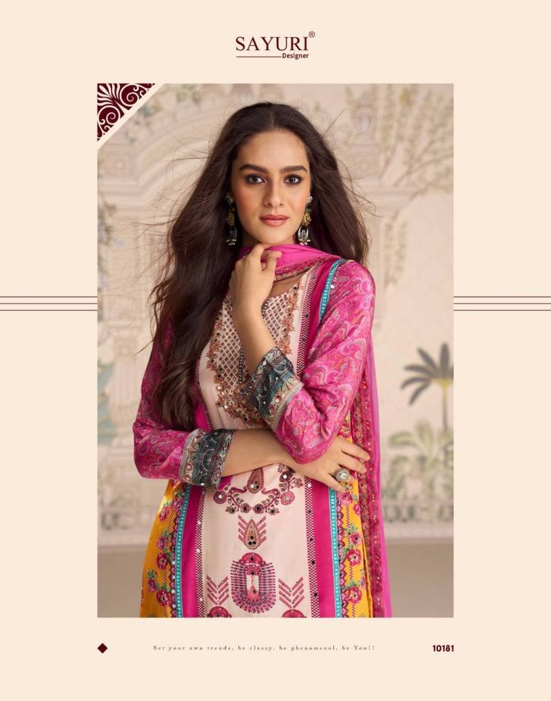 Stylish Sayuri Kirti Crep Silk Mirror Work Designer Salwar Kameez Collection Wholesale 2026
