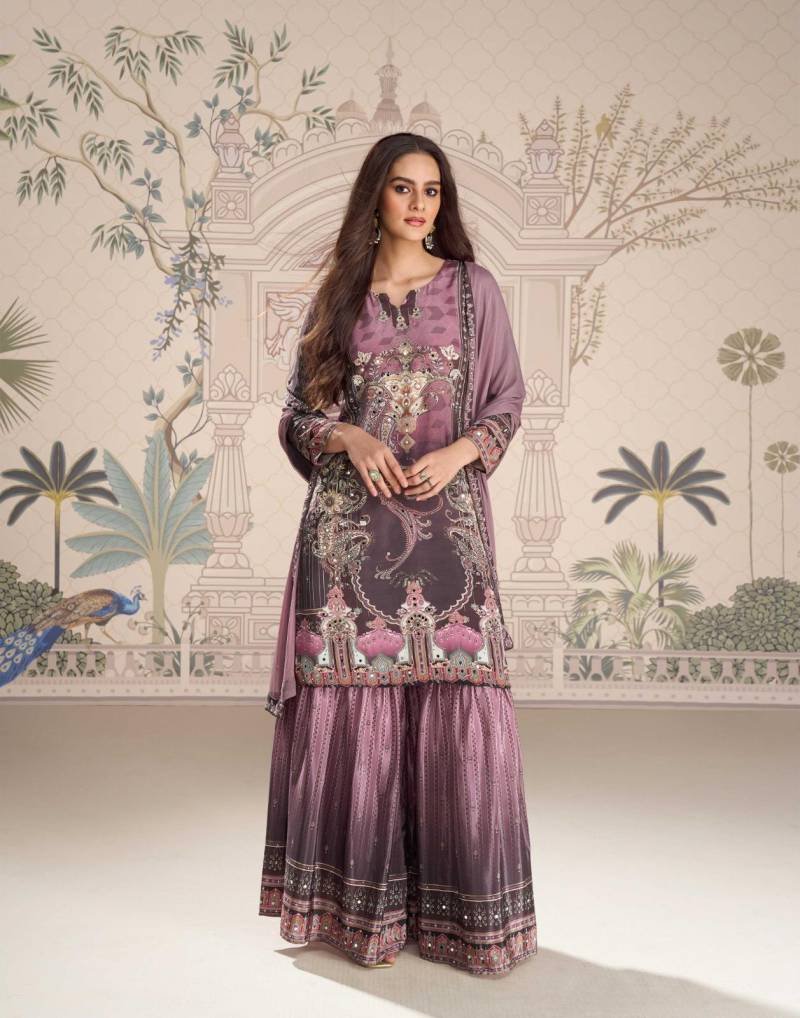 Stylish Sayuri Kirti Crep Silk Mirror Work Designer Salwar Kameez Collection Wholesale 2026