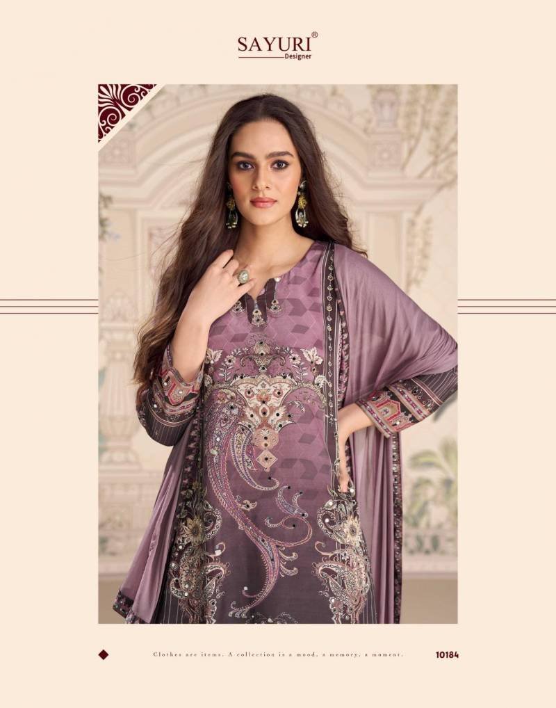 Stylish Sayuri Kirti Crep Silk Mirror Work Designer Salwar Kameez Collection Wholesale 2026