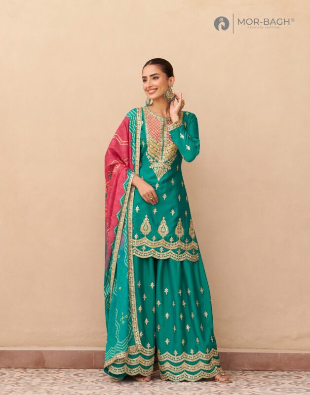 Buy Aashirwad Aruna Chinon Silk Designer Salwar Suit Collection Wholesale 2026