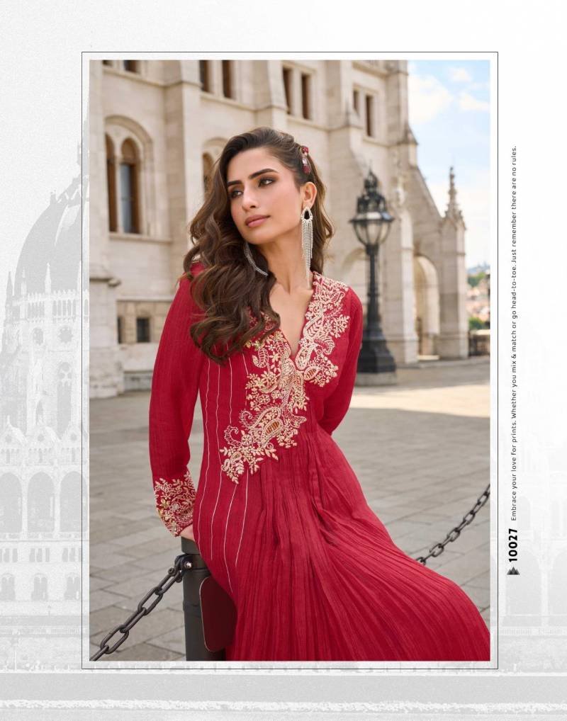 Buy Sayuri Jhalak Crush Silk Embroidered Designer Gown Collection Wholesale 2026