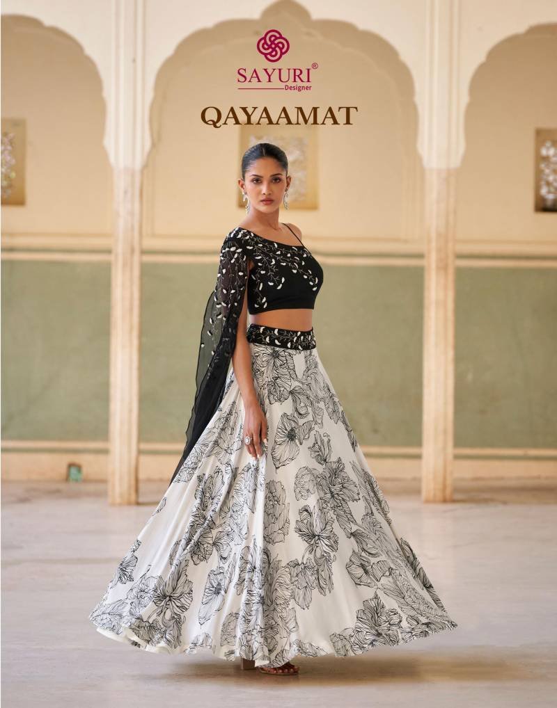 Sayuri Qayaamat Chinon Embroidered Designer Stylist Lehenga Choli Wholesale